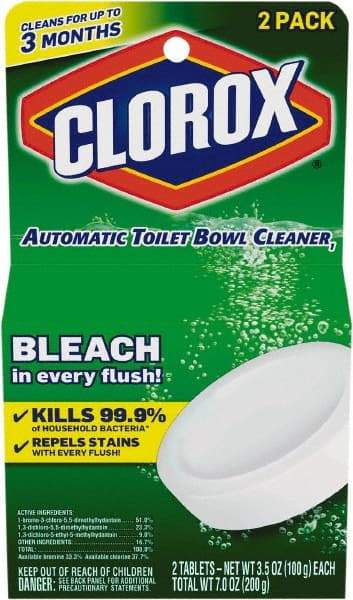 Clorox - 3.5 oz Tablet Solid Toilet Bowl Cleaner - Unscented Scent, Disinfectant, Bathroom Surfaces - Eagle Tool & Supply