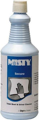 Misty - 32 oz Bottle Liquid Toilet Bowl Cleaner - Mint Scent, Disinfectant, Nonacidic, Toilets - Eagle Tool & Supply