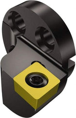 Sandvik Coromant - Left Hand Cut, Size 40, CCMT 432 Insert Compatiblity, Modular Turning & Profiling Cutting Unit Head - 27mm Ctr to Cutting Edge, 38mm Head Length, Through Coolant, Series CoroTurn 107 - Eagle Tool & Supply