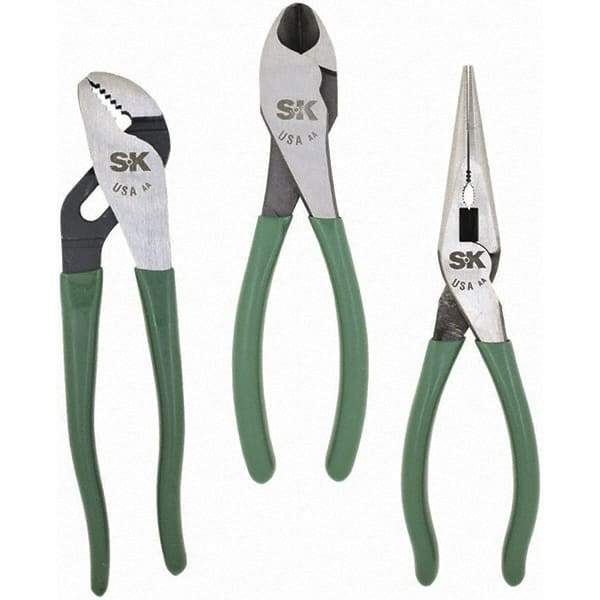 SK - Plier Sets - 3PC 8"LN 10"T/G 8"HD PUMP PLIER SET - Eagle Tool & Supply