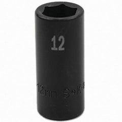 SK - Impact Socket - 3/8"DR 6PT 12MM SEMI-DEEP IMPACT SOCKET - Eagle Tool & Supply