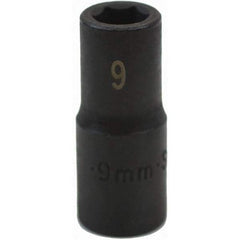 SK - Impact Socket - 3/8"DR 6PT 9MM SEMI-DEEP IMPACT SOCKET - Eagle Tool & Supply