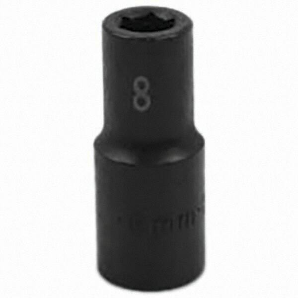SK - Impact Socket - 3/8"DR 6PT 8MM SEMI-DEEP IMPACT SOCKET - Eagle Tool & Supply