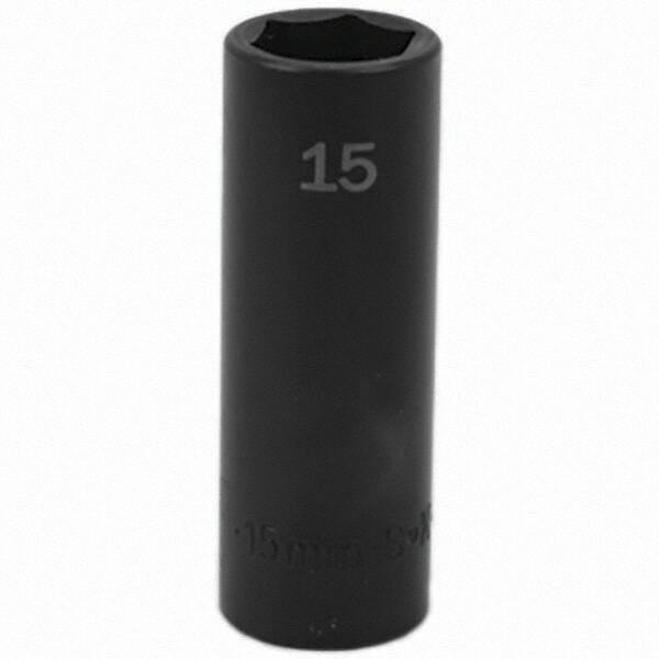 SK - Impact Socket - 3/8"DR 15MM DEEP IMPACT SOCKET - Eagle Tool & Supply