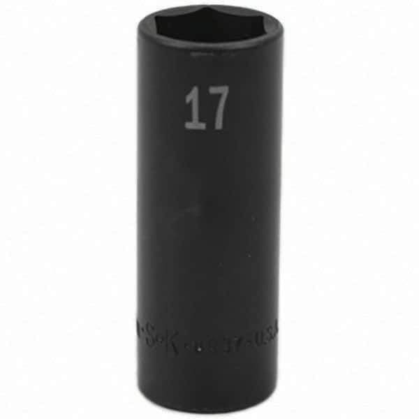 SK - Impact Socket - 3/8"DR 17MM DEEP IMPACT SOCKET - Eagle Tool & Supply