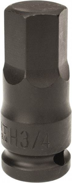 Paramount - 1/2" Drive, 3/4" Impact Hex Bit Socket - 1-1/2" Bit Length, 2-3/8" OAL - Eagle Tool & Supply