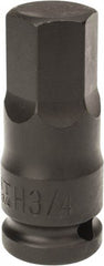 Paramount - 1/2" Drive, 3/4" Impact Hex Bit Socket - 1-1/2" Bit Length, 2-3/8" OAL - Eagle Tool & Supply