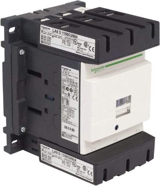 Schneider Electric - 3 Pole, 125 Coil VDC, 115 Amp at 440 VAC, Nonreversible IEC Contactor - Bureau Veritas, CCC, CSA, CSA C22.2 No. 14, DNV, EN/IEC 60947-4-1, EN/IEC 60947-5-1, GL, GOST, LROS, RINA, RoHS Compliant, UL 508, UL Listed - Eagle Tool & Supply