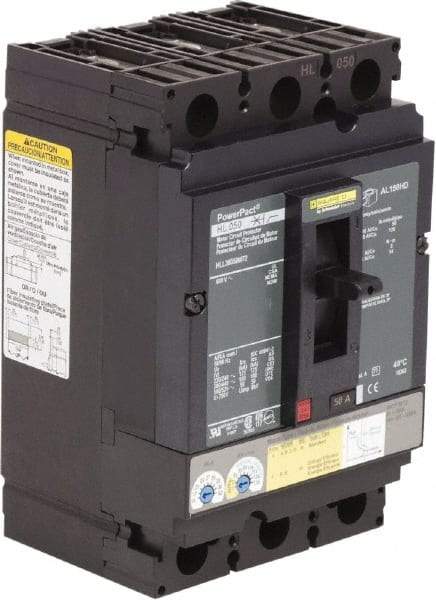 Square D - 50 Amp, 600 V, 3 Pole, Panel Mount Circuit Breaker - Electronic Trip, Multiple Breaking Capacity Ratings - Eagle Tool & Supply