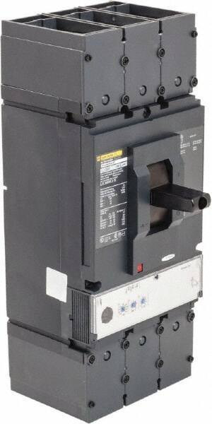 Square D - 600 Amp, 600 VAC, 3 Pole, Panel Mount Molded Case Circuit Breaker - Electronic Trip, Multiple Breaking Capacity Ratings, 2 AWG - Eagle Tool & Supply