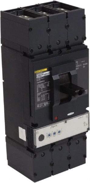 Square D - 600 Amp, 600 VAC, 3 Pole, Panel Mount Molded Case Circuit Breaker - Electronic Trip, Multiple Breaking Capacity Ratings, 2 AWG - Eagle Tool & Supply