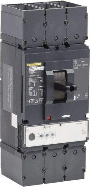 Square D - 400 Amp, 600 VAC, 3 Pole, Panel Mount Molded Case Circuit Breaker - Electronic Trip, Multiple Breaking Capacity Ratings, 2 AWG - Eagle Tool & Supply