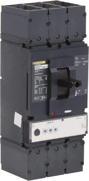 Square D - 600 Amp, 600 VAC, 3 Pole, Panel Mount Molded Case Circuit Breaker - Electronic Trip, Multiple Breaking Capacity Ratings, 2 AWG - Eagle Tool & Supply