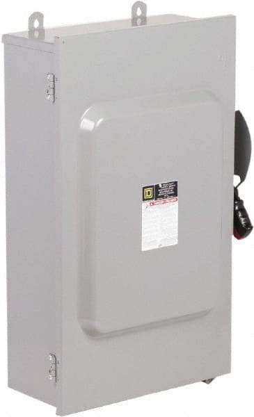 Square D - 200 Amp, 600 VAC/VDC, 3 Pole Nonfused Safety Switch - NEMA 12 & 3R, 50 hp at 600 VAC, 50 hp at 600 VDC (Single Phase), 150 hp at 600 VAC, 50 hp at 600 VDC (Triple Phase) - Eagle Tool & Supply