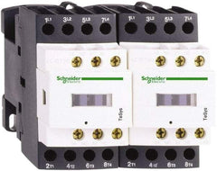 Schneider Electric - 4 Pole, 24 Coil VAC at 50/60 Hz, 20 Amp at 440 VAC, Reversible IEC Contactor - Bureau Veritas, CCC, CSA, CSA C22.2 No. 14, DNV, EN/IEC 60947-4-1, EN/IEC 60947-5-1, GL, GOST, LROS, RINA, RoHS Compliant, UL 508, UL Listed - Eagle Tool & Supply