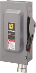 Square D - 60 Amp, 600 VAC, 3 Pole Fused Safety Switch - NEMA 1, 50 hp at 600 VAC (Triple Phase) - Eagle Tool & Supply