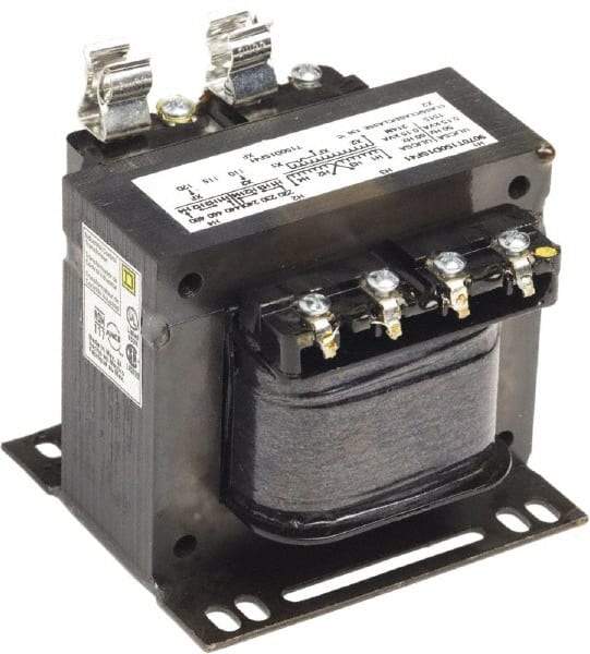 Square D - 150 VA, Top Mount Fuse Block Control Transformer - 50/60 Hz, 3.59 Inch Deep x 3.2 Inch High - Eagle Tool & Supply