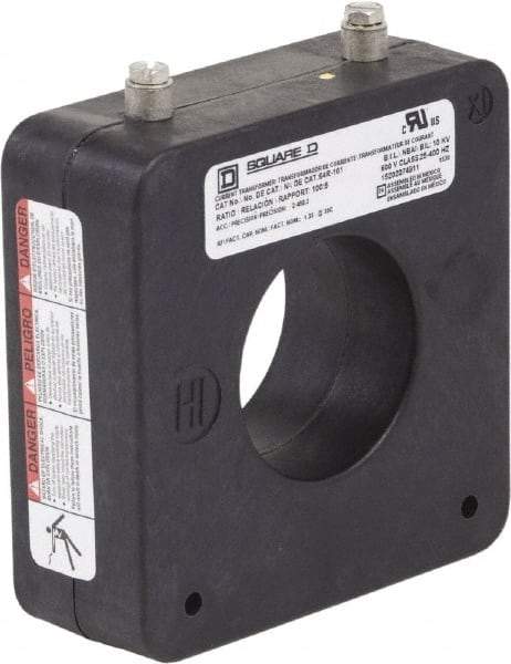 Square D - 100 Amp AC Input, 5 Amp AC Output, Panel Meter Donut Current Transformer - Screw Terminal - Eagle Tool & Supply