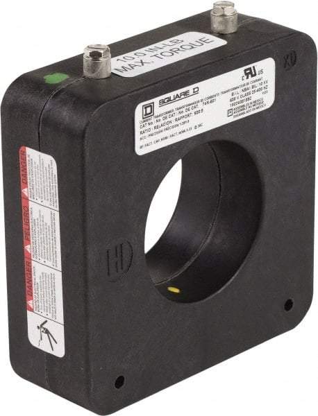 Square D - 600 Amp AC Input, 5 Amp AC Output, Panel Meter Donut Current Transformer - Screw Terminal - Eagle Tool & Supply