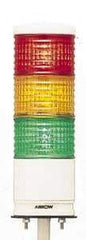 Schneider Electric - LED Lamp, Green, Orange, Red, Flashing and Steady, Preassembled Stackable Tower Light Module Unit - 24 VDC, 300 Milliamp, IP54 Ingress Rating, Base Mount - Eagle Tool & Supply