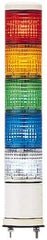 Schneider Electric - LED Lamp, Blue, Clear, Green, Orange, Red, Steady, Preassembled Stackable Tower Light Module Unit - 24 VAC/VDC, 125 Milliamp, IP54 Ingress Rating, Base Mount - Eagle Tool & Supply