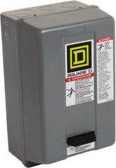 Square D - 110 Coil VAC at 50 Hz, 120 Coil VAC at 60 Hz, 27 Amp, NEMA Size 1, Nonreversible Enclosed Enclosure NEMA Motor Starter - 2 hp at 1 Phase, 1 Enclosure Rating - Eagle Tool & Supply