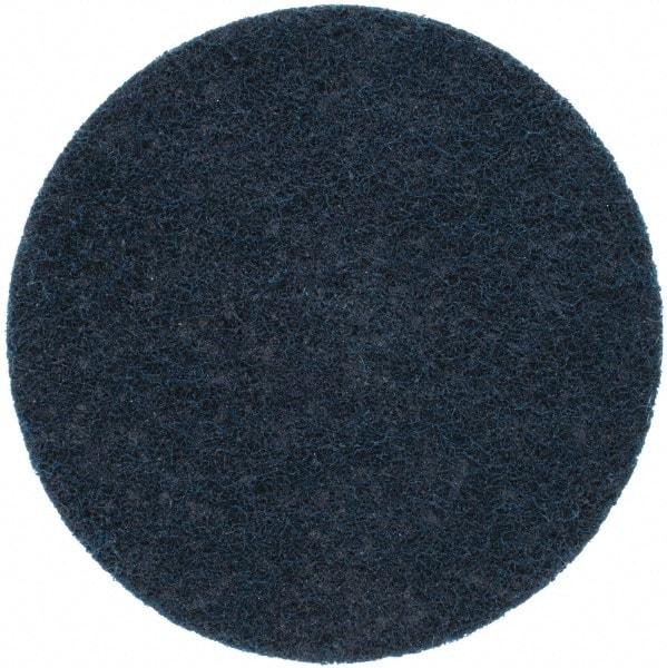 Merit Abrasives - 4" Disc Diam, 150 Grit, Aluminum Oxide Quick Change Disc - Type R Attaching System, Nonwoven, Blue, Very Fine Grade, 15,000 RPM - Eagle Tool & Supply