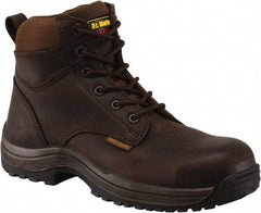 Dr. Martens - Men's Size 7 Medium Width Composite Work Boot - Brown, Leather Upper, Rubber Outsole, 7" High, Dielectric, Hot Weather, Non-Slip - Eagle Tool & Supply