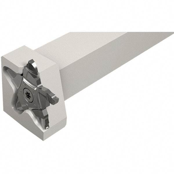 Iscar - External Thread, 0.197" Max Depth of Cut, 2.39mm Min Groove Width, 135mm OAL, Right Hand Indexable Grooving Cutoff Toolholder - 25mm Shank Height x 25mm Shank Width, PENTA 34F Insert Style, PCHPRS Toolholder Style, Series PentaCut - Eagle Tool & Supply
