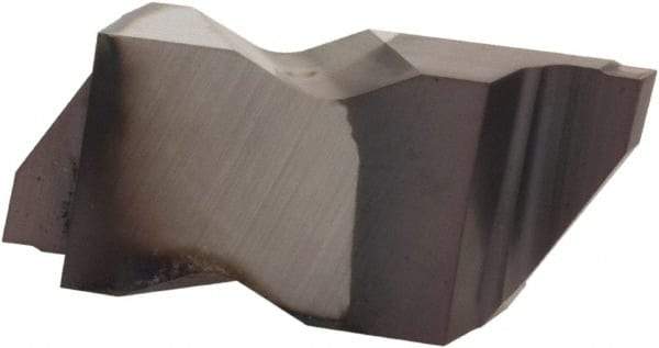 Kennametal - 3062NG K Grade KCU10, 1.58mm Cutting Width Carbide Grooving Insert - 0.0941" Max Depth of Cut, Right Hand, 0.0075" Corner Radius, AlTiN Finish - Eagle Tool & Supply
