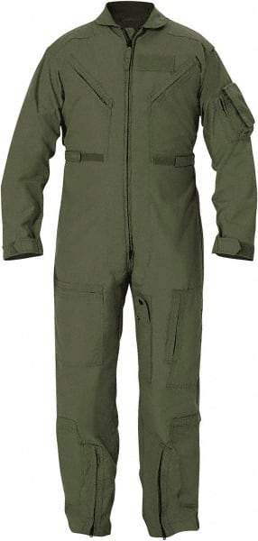 PROPPER - Size 32 Short, Green, Zipper Front, Flame Resistant Coveralls - Nomex, Open Wrists and Ankles, 6 Pockets - Eagle Tool & Supply