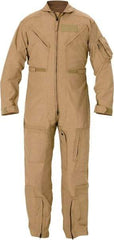 PROPPER - Size 42 Long, Tan, Two Way Zipper, Flame Resistant/Retardant Flight Suit - 42" Chest, Nomex, 6 Pockets, Sewn to Mil Spec FNS/PD 96-17 (MIL-C-83141A), Adjustable Waist Belt with Hook and Loop Closure, Bi-Swing Back - Eagle Tool & Supply