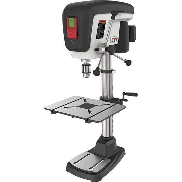 Jet - 15" Swing, Step Pulley Drill Press (Woodworking) - 16 Speed, 3/4 hp, Single Phase - Eagle Tool & Supply