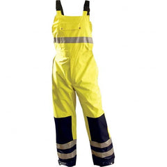 OccuNomix - Size S Hi-Viz Yellow Waterproof Bib Overall - Eagle Tool & Supply