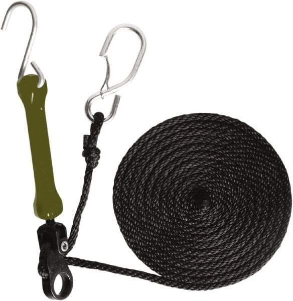 The Perfect Bungee - Light Duty Tie Down with Triangulated Galvanized S Hook - 144" OAL, Camo Green - Eagle Tool & Supply