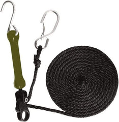 The Perfect Bungee - Light Duty Tie Down with Triangulated Galvanized S Hook - 144" OAL, Camo Green - Eagle Tool & Supply