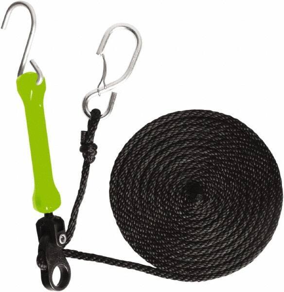 The Perfect Bungee - Light Duty Tie Down with Triangulated Galvanized S Hook - 144" OAL, Safety Green - Eagle Tool & Supply