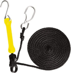 The Perfect Bungee - Light Duty Tie Down with Triangulated Galvanized S Hook - 144" OAL, Yellow - Eagle Tool & Supply