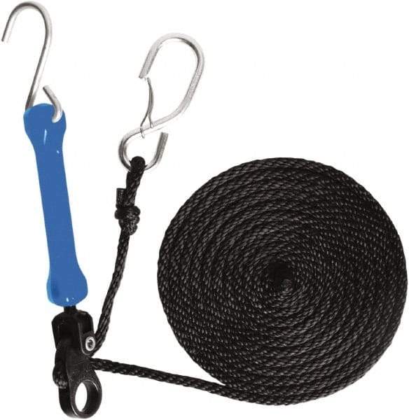 The Perfect Bungee - Light Duty Tie Down with Triangulated Galvanized S Hook - 144" OAL, Blue - Eagle Tool & Supply