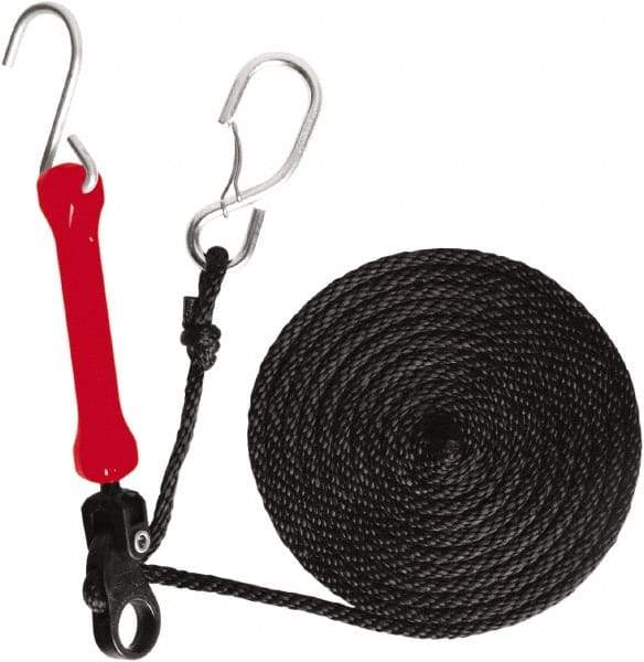 The Perfect Bungee - Light Duty Tie Down with Triangulated Galvanized S Hook - 144" OAL, Red - Eagle Tool & Supply