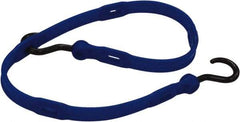 The Perfect Bungee - Adjustable Bungee Strap with Molded Nylon Hook End - 36" OAL, Blue - Eagle Tool & Supply