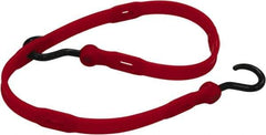 The Perfect Bungee - Adjustable Bungee Strap with Molded Nylon Hook End - 36" OAL, Red - Eagle Tool & Supply