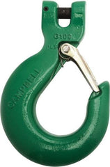 Campbell - 3/4" Chain Diam, 100 Chain Grade Clevis Hook - 35,300 Lb Capacity, 55/64" ID, 55/64" Pin Diam, 2-23/64" Hook Throat - Eagle Tool & Supply