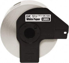 Brother - 4" Wide x 4" Long, White Paper Shipping Label - For Label Maker - Eagle Tool & Supply