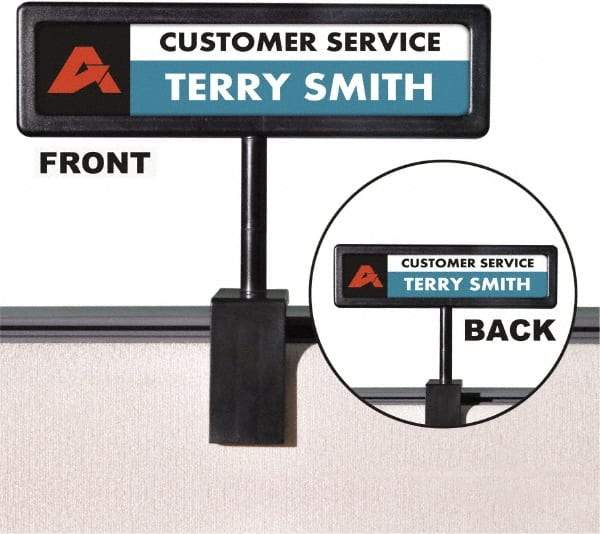 ADVANTUS - 9" Wide x 2-1/2" High Sign Compatiblity, Plastic Sign Holder - Translucent, 2-1/2" Holder Height - Eagle Tool & Supply