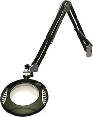 O.C. White - 43 Inch, Spring Suspension, Clamp on, LED, Racing Green, Magnifying Task Light - 8 Watt, 7.5 and 15 Volt, 2x Magnification, 6 Inch Long - Eagle Tool & Supply