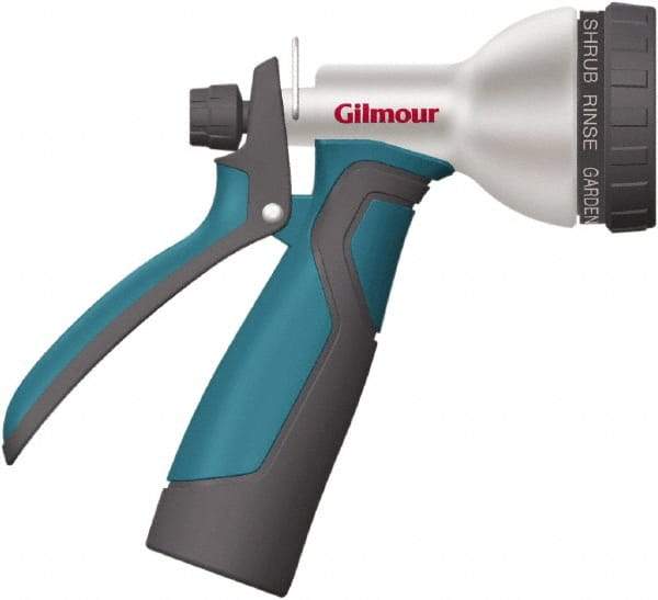 Gilmour - Garden Hose Rear Trigger Watering Nozzle - Aluminum, Zinc - Eagle Tool & Supply