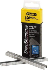 Stanley Bostitch - 1/4" Leg Length, Steel Staple Gun Staples - 80 Sheet Capacity, For Use with Stanley TR150 - Eagle Tool & Supply