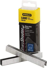 Stanley Bostitch - 1/2" Leg Length, Steel Staple Gun Staples - 80 Sheet Capacity, For Use with Stanley TR150 - Eagle Tool & Supply