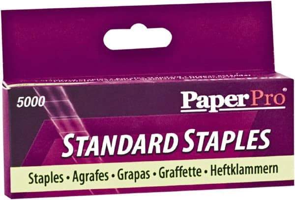 PaperPro - 1/4" Leg Length, Steel Standard Staples - 28 Sheet Capacity, For Use with All Standard Full-Strip Staplers - Eagle Tool & Supply